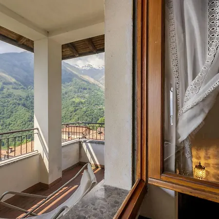 Sciura Elena's Terrace With Lake, Mounts & Valley By Halldis * Garzeno