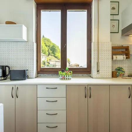 Sciura Elena's Terrace With Lake, Mounts & Valley By Halldis Daire Garzeno