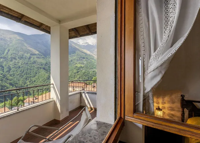 Sciura Elena's Terrace With Lake, Mounts & Valley By Halldis * Garzeno